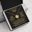 To My Beautiful Wife Love Knot Necklace, personalised Message Card Gift Boxed Wife Anniversary Gift