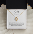 Gift For Sister - Beautiful Silver Necklace - Personalised Message Card