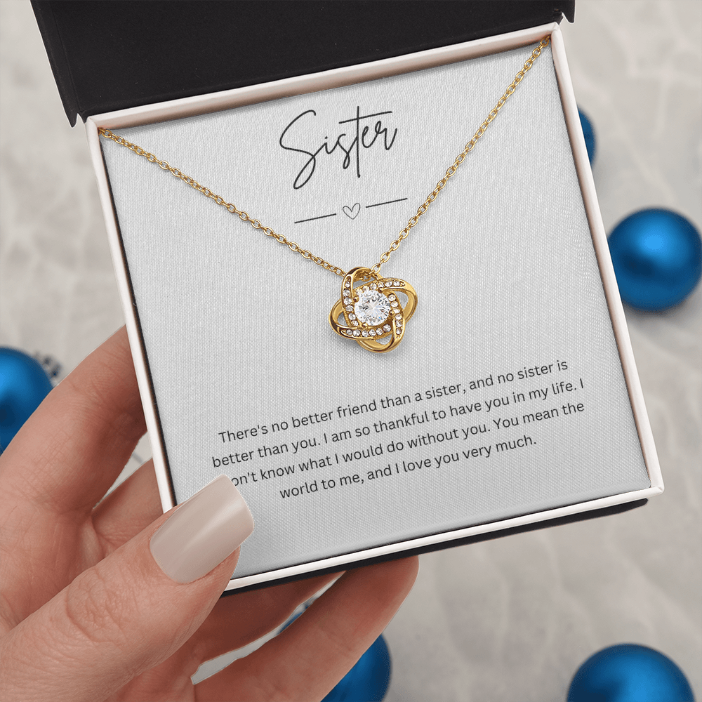 Gift For Sister - Beautiful Silver Necklace - Personalised Message Card