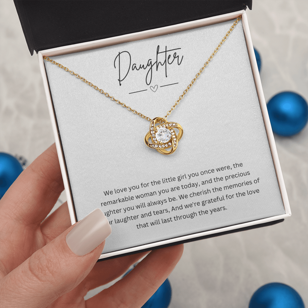 Gift For Daughter - Beautiful Silver Necklace - Minimal Design Personalised Message Card