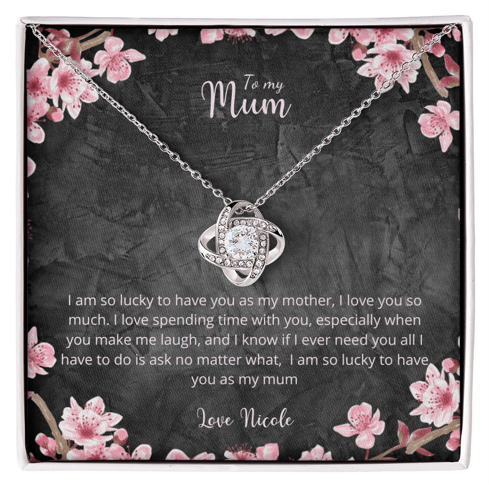 Beautiful Cherry Blossom Themed Gift Necklace For Your Mother