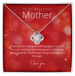 To My Beautiful Mother - Sterling Silver Necklace Personalised Gift With A Custom Message Card - Gift from Son / Daughter For Mum