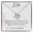 Gift For Musical Wife - Sterling Silver Love Knot Necklace - Anniversary Gift For Her