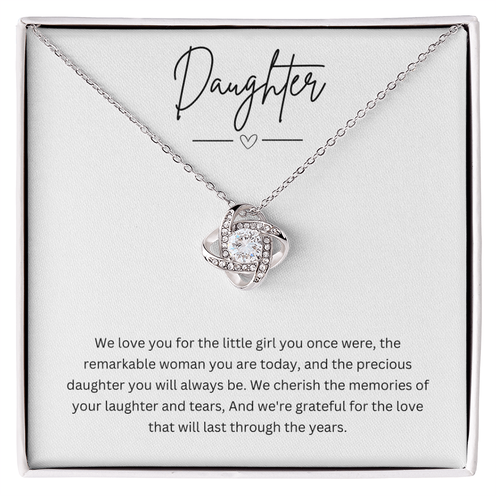 Gift For Daughter - Beautiful Silver Necklace - Minimal Design Personalised Message Card