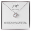 Gift For Sister - Beautiful Silver Necklace - Personalised Message Card
