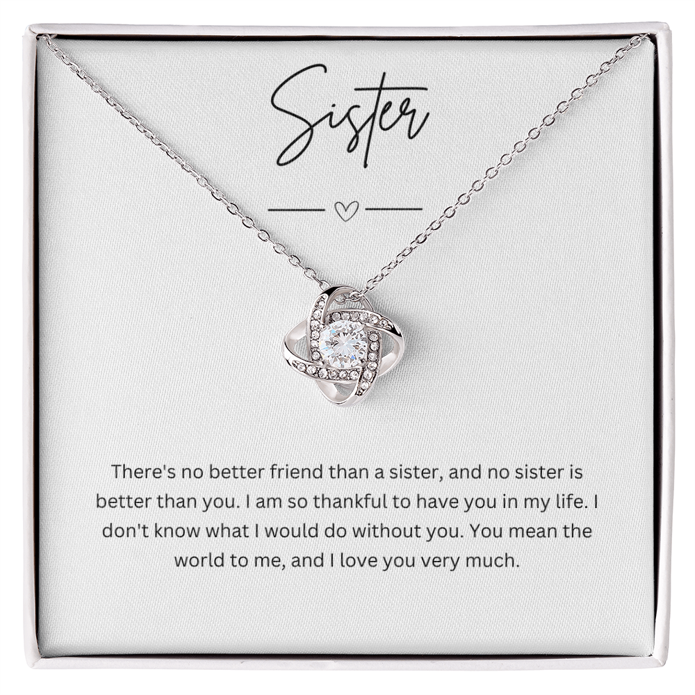 Gift For Sister - Beautiful Silver Necklace - Personalised Message Card