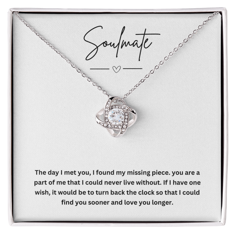 Soulmate Jewellery Gift - Choice of Beautiful Silver Necklace - Personalised Message Card