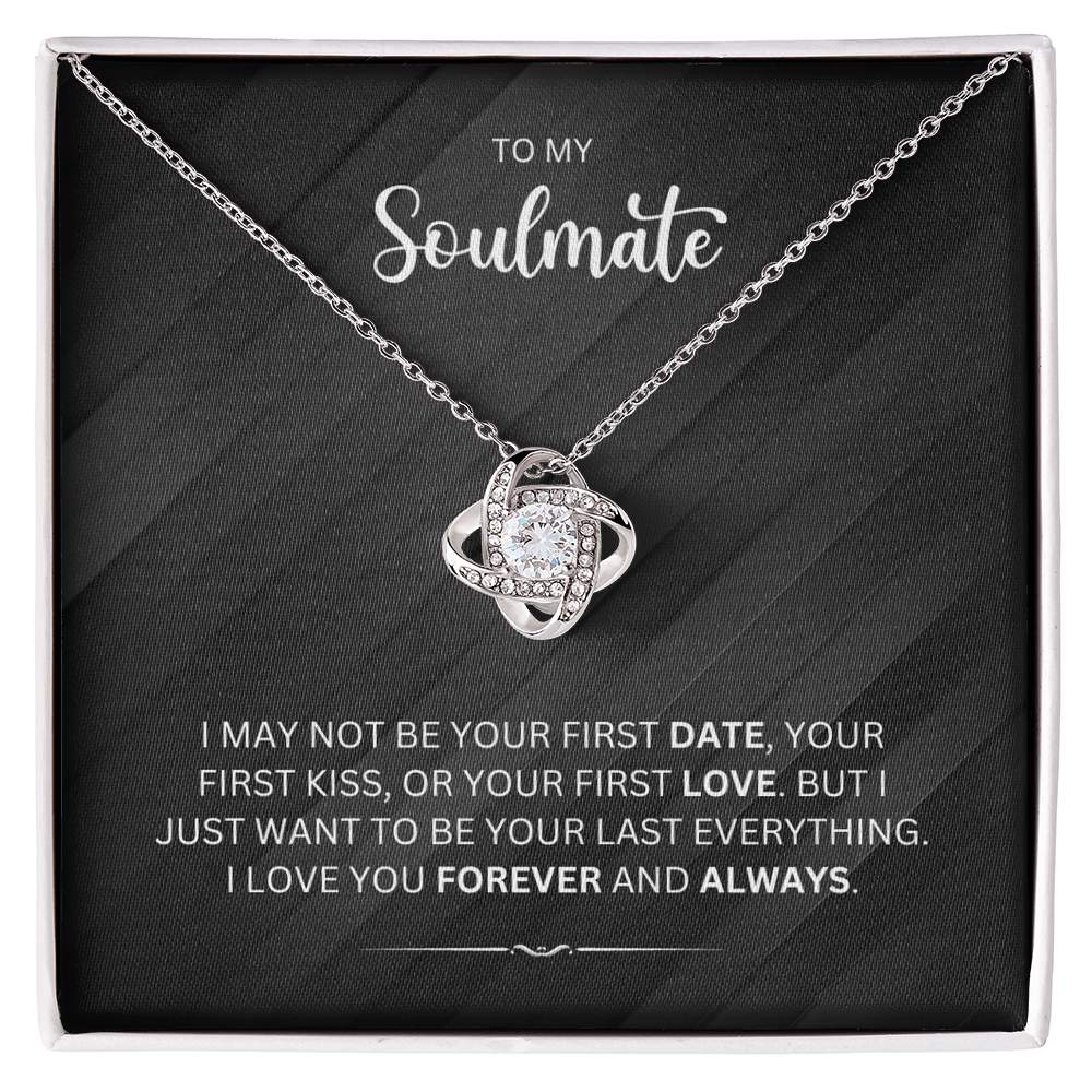 To My Soulmate - Choice of Beautiful Silver Necklaces in a Gift Box with a Custom Message Card - Gift for Her - Gift From Him