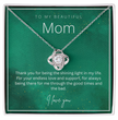 To My Beautiful Mom - Beautiful Love Knot Necklace From Son / Daughter