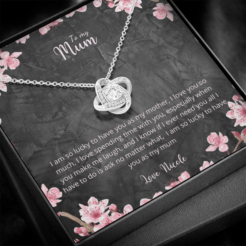 Beautiful Cherry Blossom Themed Gift Necklace For Your Mother