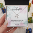 To My Granddaughter - Silver Necklace Gift from Grandparent - Personalised Message Card
