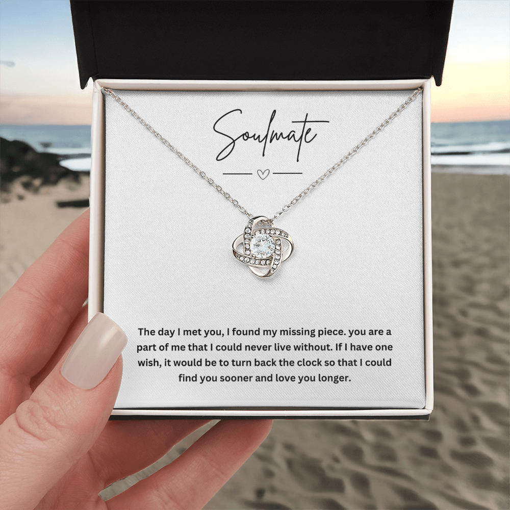Soulmate Jewellery Gift - Choice of Beautiful Silver Necklace - Personalised Message Card