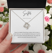 Gift For Sister - Beautiful Silver Necklace - Personalised Message Card
