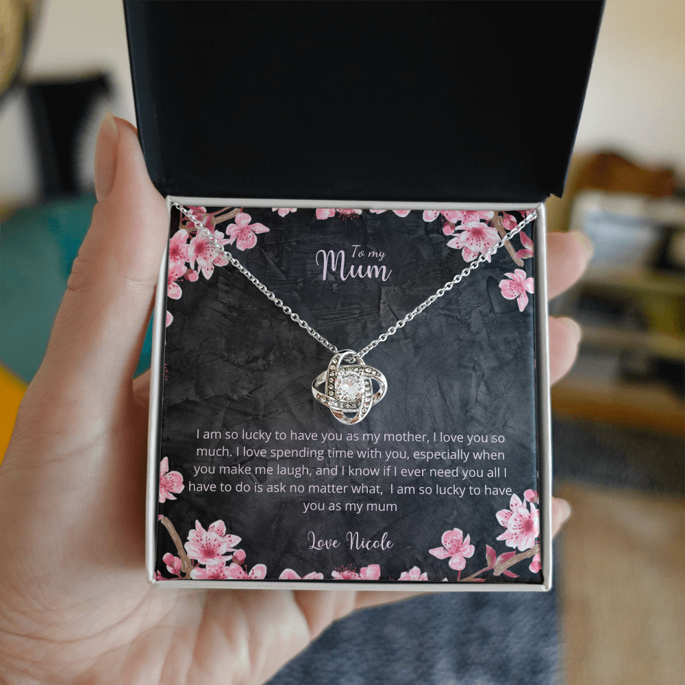 Beautiful Cherry Blossom Themed Gift Necklace For Your Mother