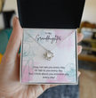 To My Granddaughter - Silver Necklace Gift from Grandparent - Personalised Message Card