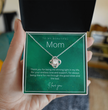 To My Beautiful Mom - Beautiful Love Knot Necklace From Son / Daughter