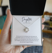 Gift For Daughter - Beautiful Silver Necklace - Minimal Design Personalised Message Card