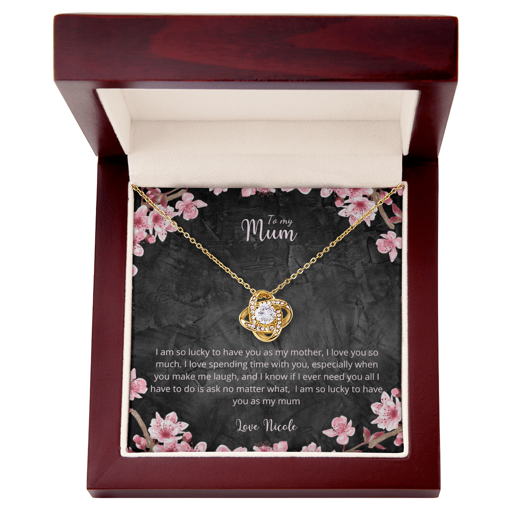 Beautiful Cherry Blossom Themed Gift Necklace For Your Mother