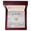 To My Granddaughter - Silver Necklace Gift from Grandparent - Personalised Message Card