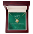To My Beautiful Mom - Beautiful Love Knot Necklace From Son / Daughter