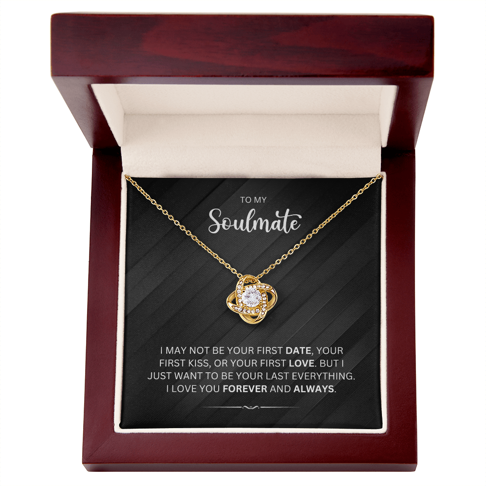 To My Soulmate - Choice of Beautiful Silver Necklaces in a Gift Box with a Custom Message Card - Gift for Her - Gift From Him