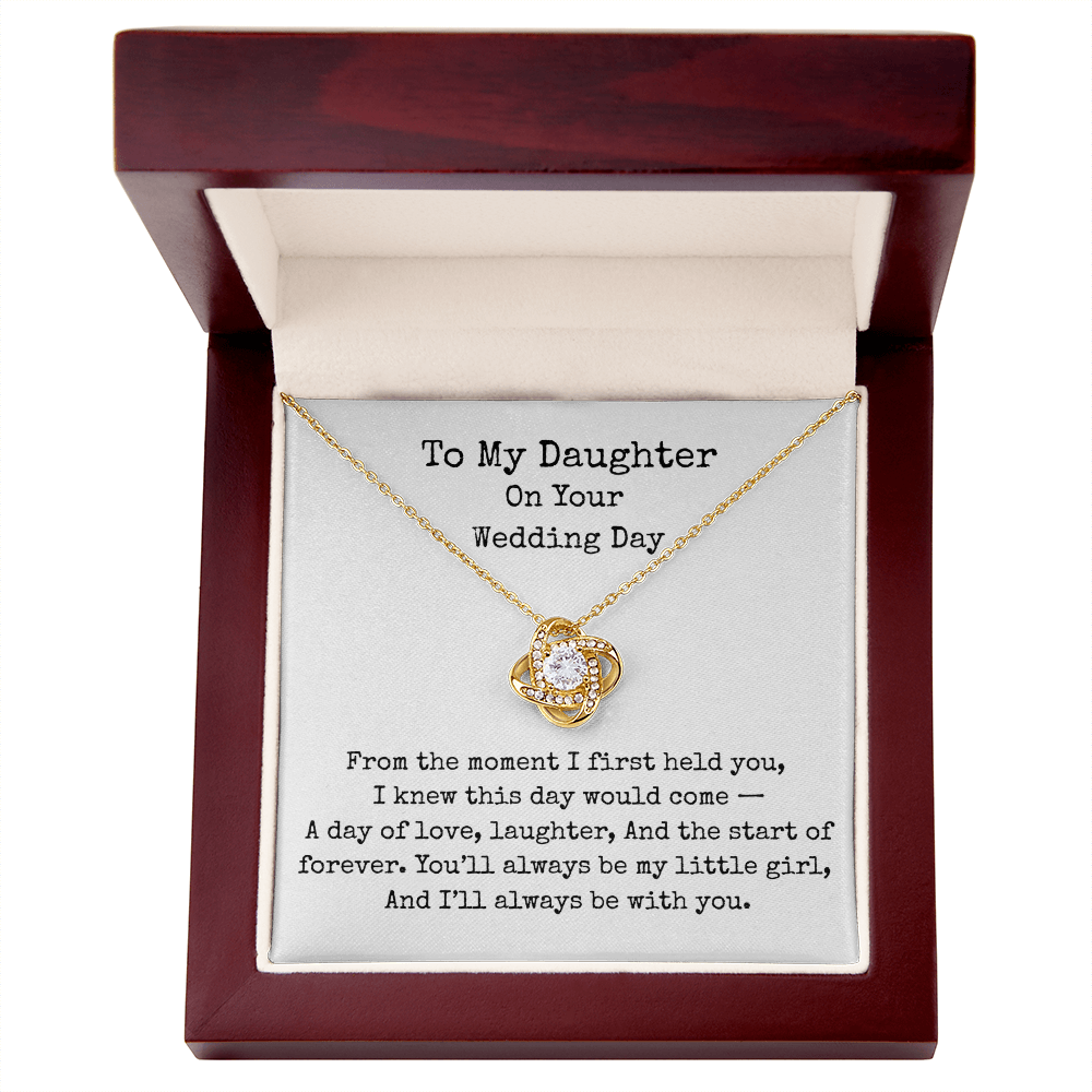 To My Daughter on Your Wedding Day Necklace, Gift for Bride from Mum or Dad