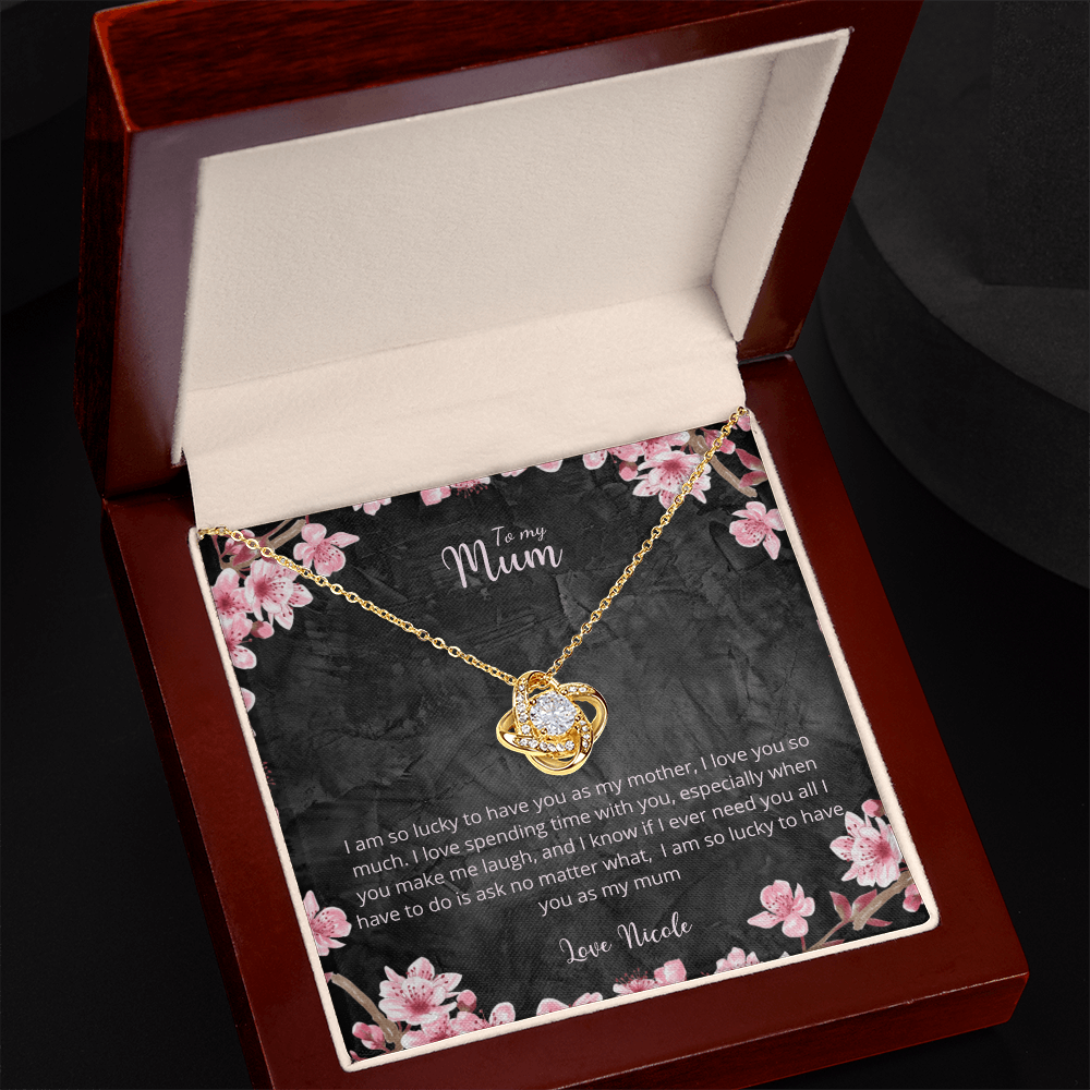 Beautiful Cherry Blossom Themed Gift Necklace For Your Mother