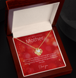 To My Beautiful Mother - Sterling Silver Necklace Personalised Gift With A Custom Message Card - Gift from Son / Daughter For Mum