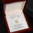 To My Gorgeous Wife Beautiful Love Knot Necklace  Gift Boxed From Husband