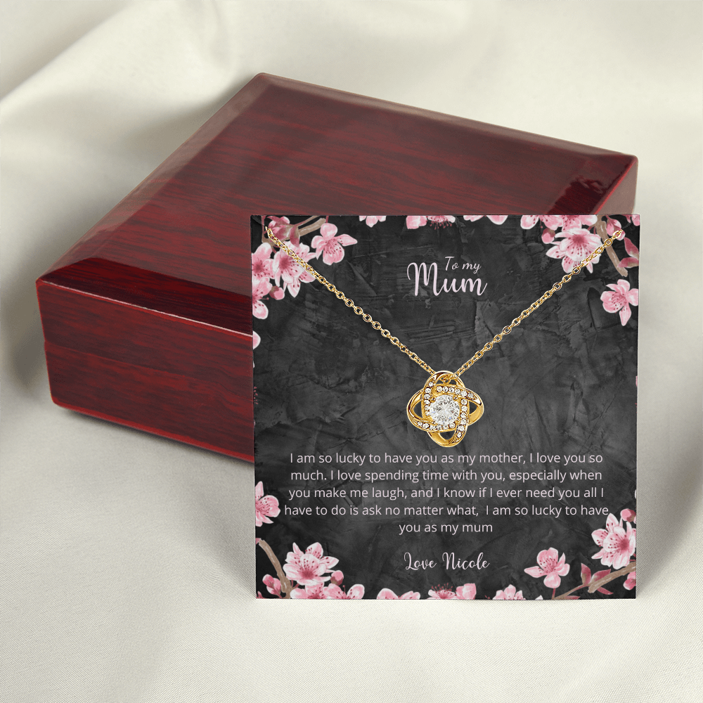 Beautiful Cherry Blossom Themed Gift Necklace For Your Mother