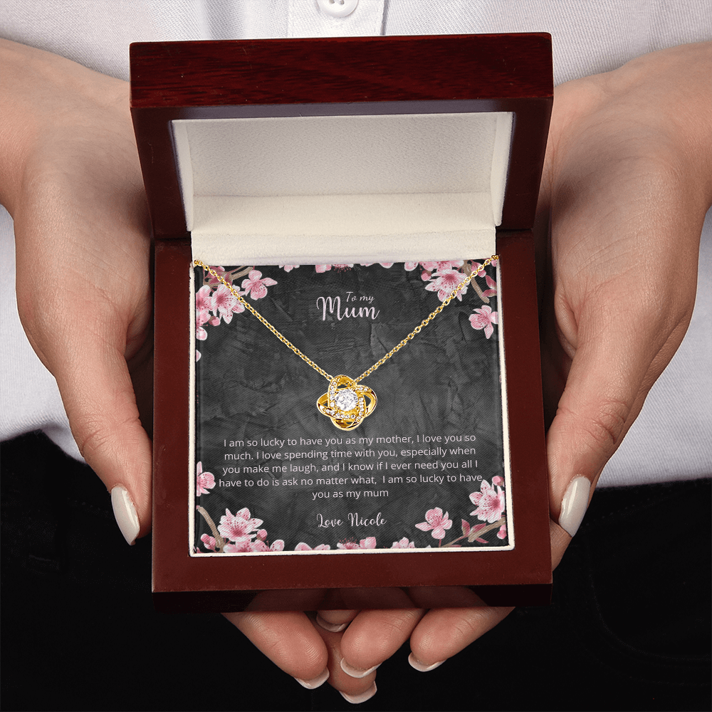 Beautiful Cherry Blossom Themed Gift Necklace For Your Mother