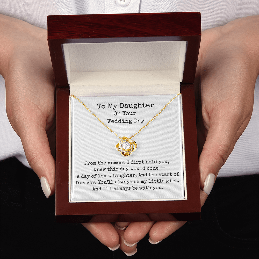 To My Daughter on Your Wedding Day Necklace, Gift for Bride from Mum or Dad