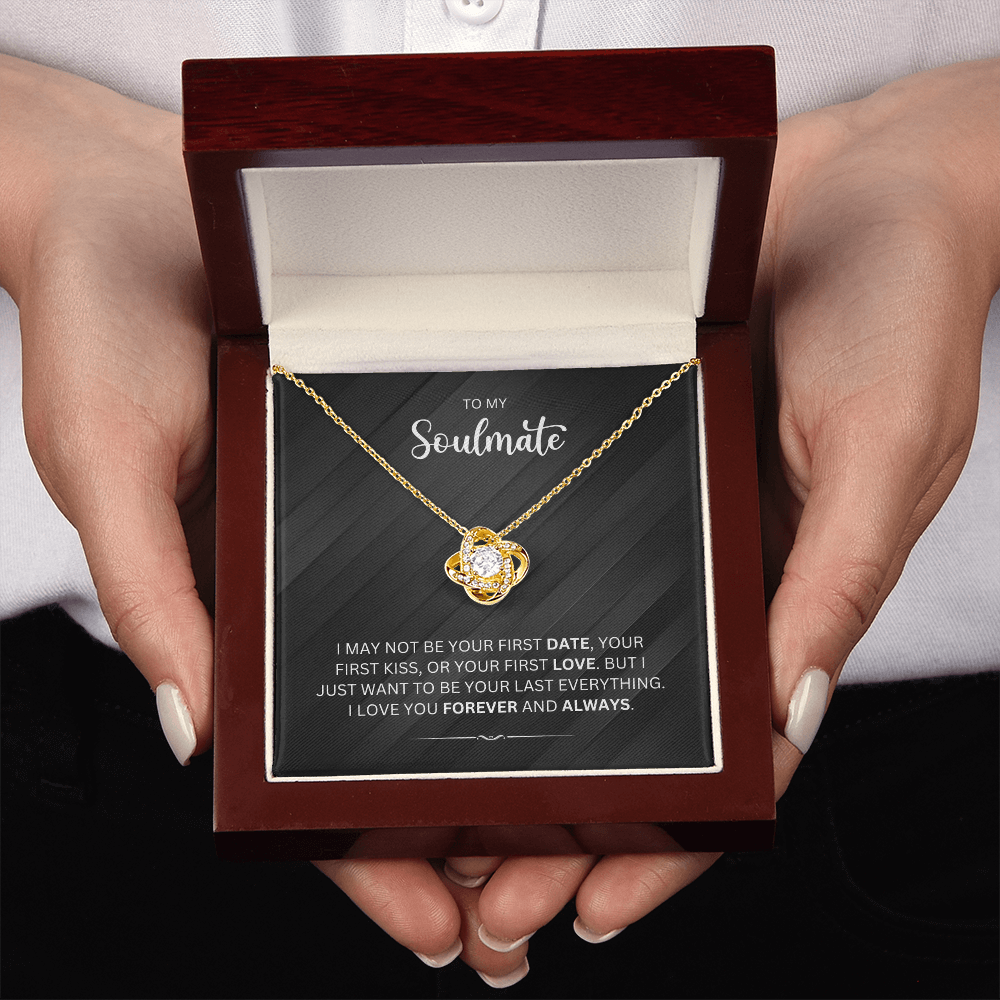 To My Soulmate - Choice of Beautiful Silver Necklaces in a Gift Box with a Custom Message Card - Gift for Her - Gift From Him