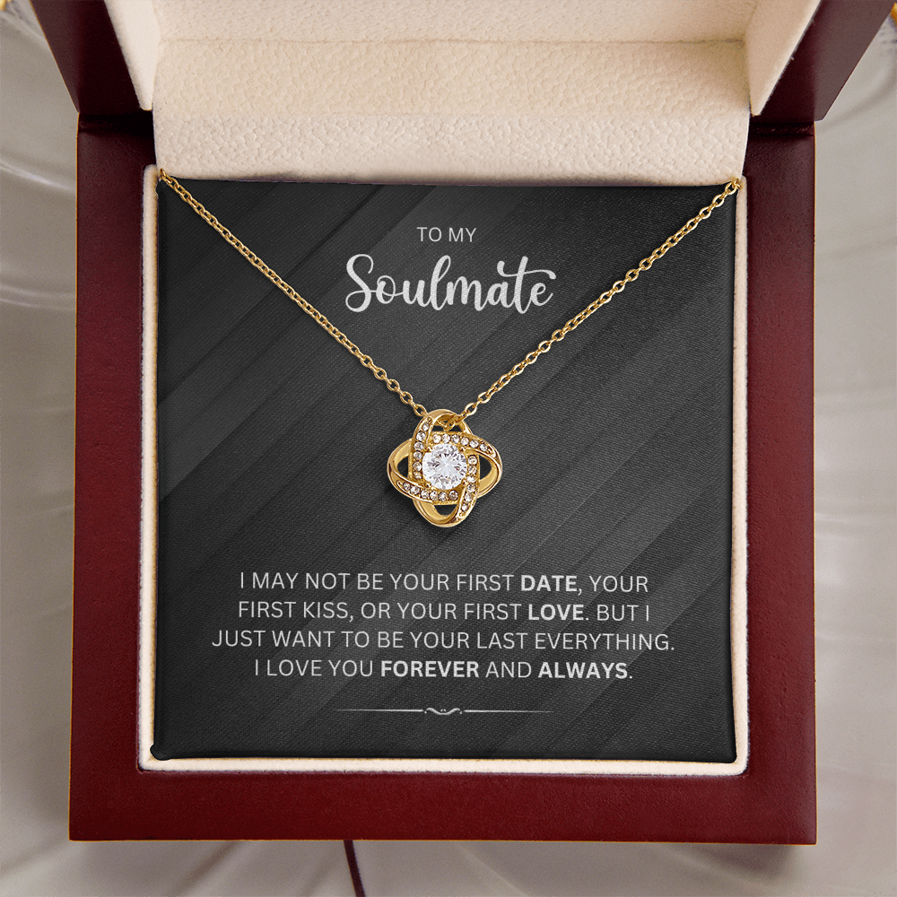 To My Soulmate - Choice of Beautiful Silver Necklaces in a Gift Box with a Custom Message Card - Gift for Her - Gift From Him