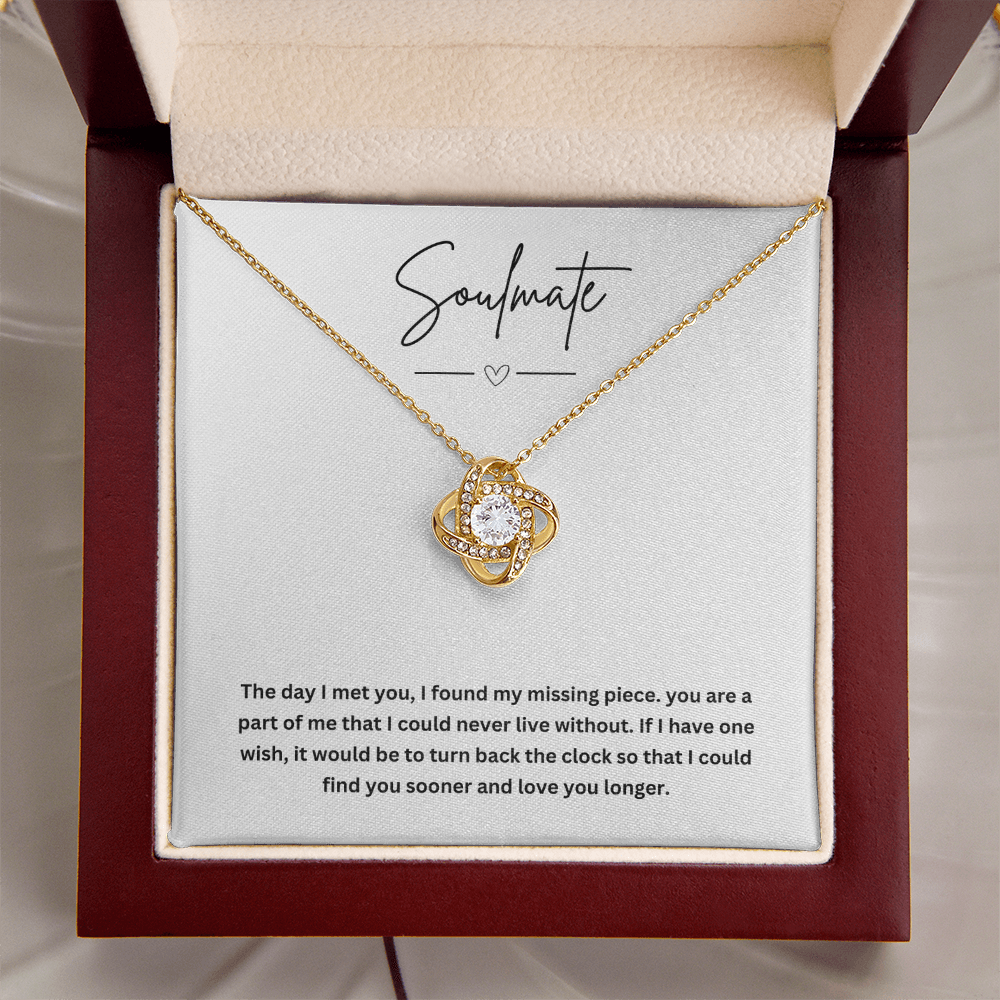 Soulmate Jewellery Gift - Choice of Beautiful Silver Necklace - Personalised Message Card