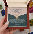 To My Beautiful Mum - Sterling Silver Necklace Personalised Gift With A Custom Message Card - Gift from Son / Daughter For Mum Two Tone
