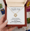 To My Gorgeous Wife Beautiful Love Knot Necklace  Gift Boxed From Husband