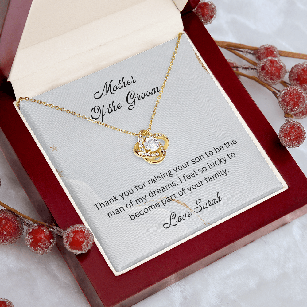 Mother of the Groom, Wedding Gift for Mother-in-law, Mother of the Broom Gift, Family Bond Necklace, Sentimental Gift for Mother-in-law