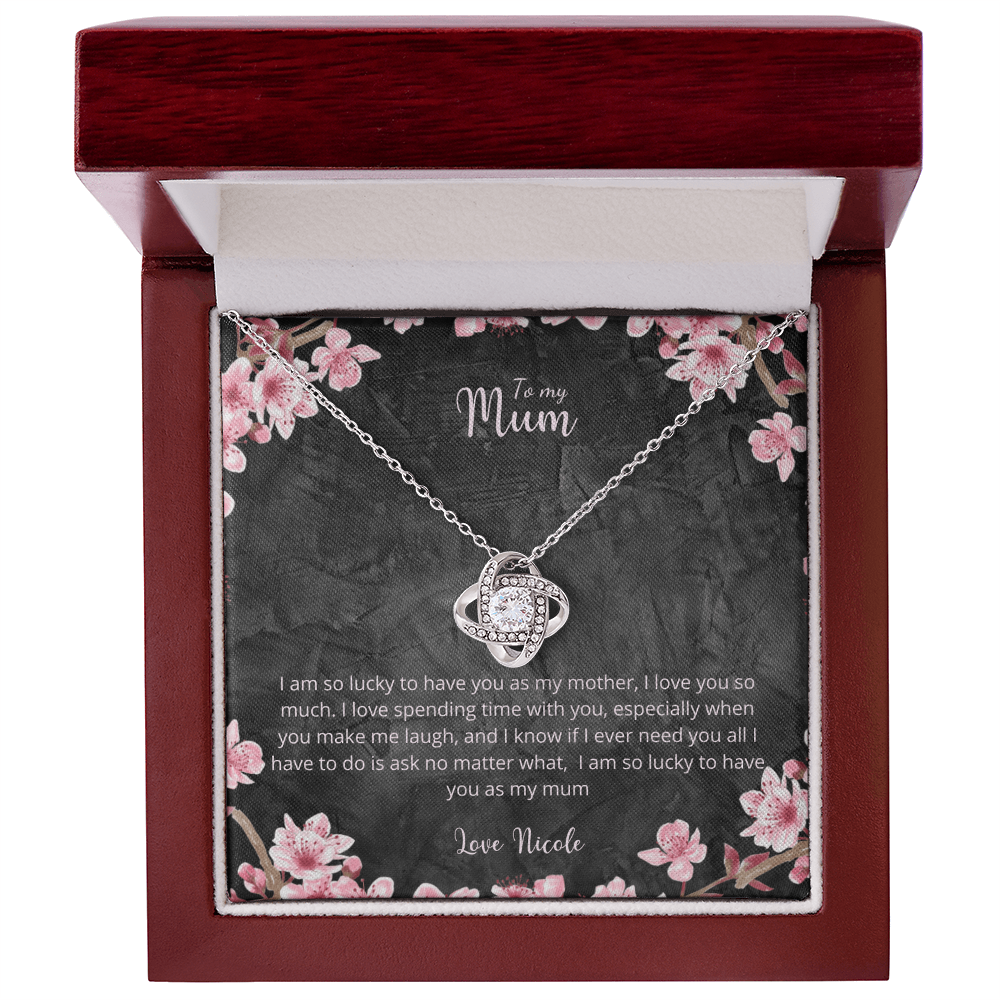 Beautiful Cherry Blossom Themed Gift Necklace For Your Mother