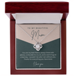 To My Beautiful Mum - Sterling Silver Necklace Personalised Gift With A Custom Message Card - Gift from Son / Daughter For Mum Two Tone