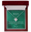 To My Beautiful Mom - Beautiful Love Knot Necklace From Son / Daughter