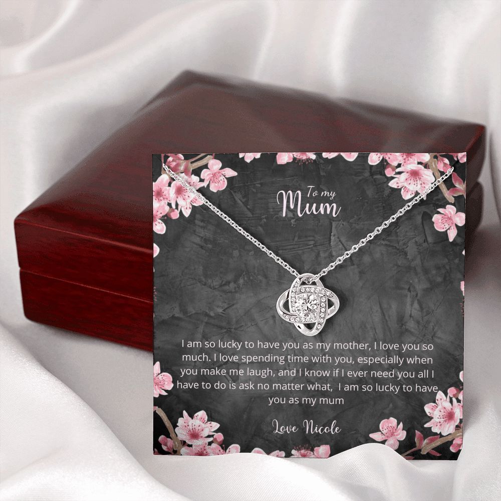 Beautiful Cherry Blossom Themed Gift Necklace For Your Mother