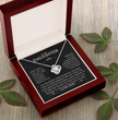 To My Daughter Silver Love Knot Necklace Gift From Dad to Daughter - Personalized Message