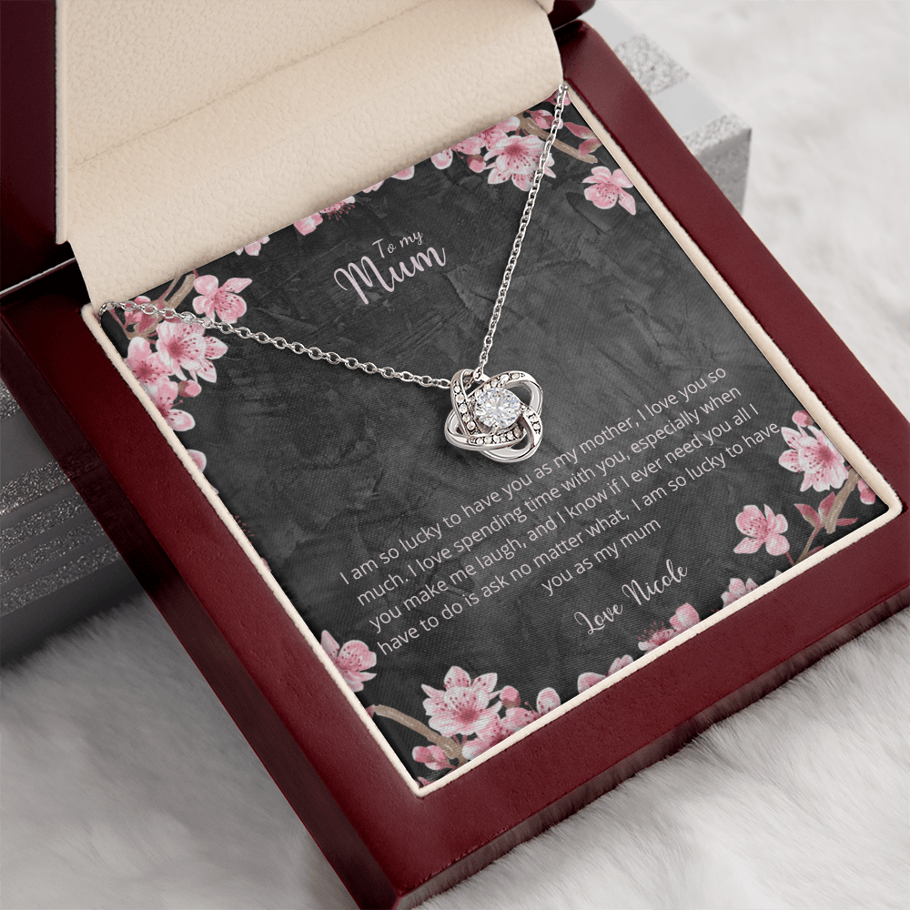 Beautiful Cherry Blossom Themed Gift Necklace For Your Mother