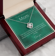 To My Beautiful Mom - Beautiful Love Knot Necklace From Son / Daughter
