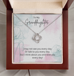 To My Granddaughter - Silver Necklace Gift from Grandparent - Personalised Message Card
