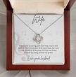 Gift For Musical Wife - Sterling Silver Love Knot Necklace - Anniversary Gift For Her