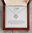 Gift For Sister - Beautiful Silver Necklace - Personalised Message Card