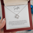 Gift For Sister - Beautiful Silver Necklace - Personalised Message Card