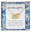 Gift For Granddaughter- Interlocking Heart Necklace - Personalised Message Card